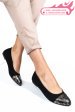 Balerini negru auriu piele naturala intoarsa 1pc06