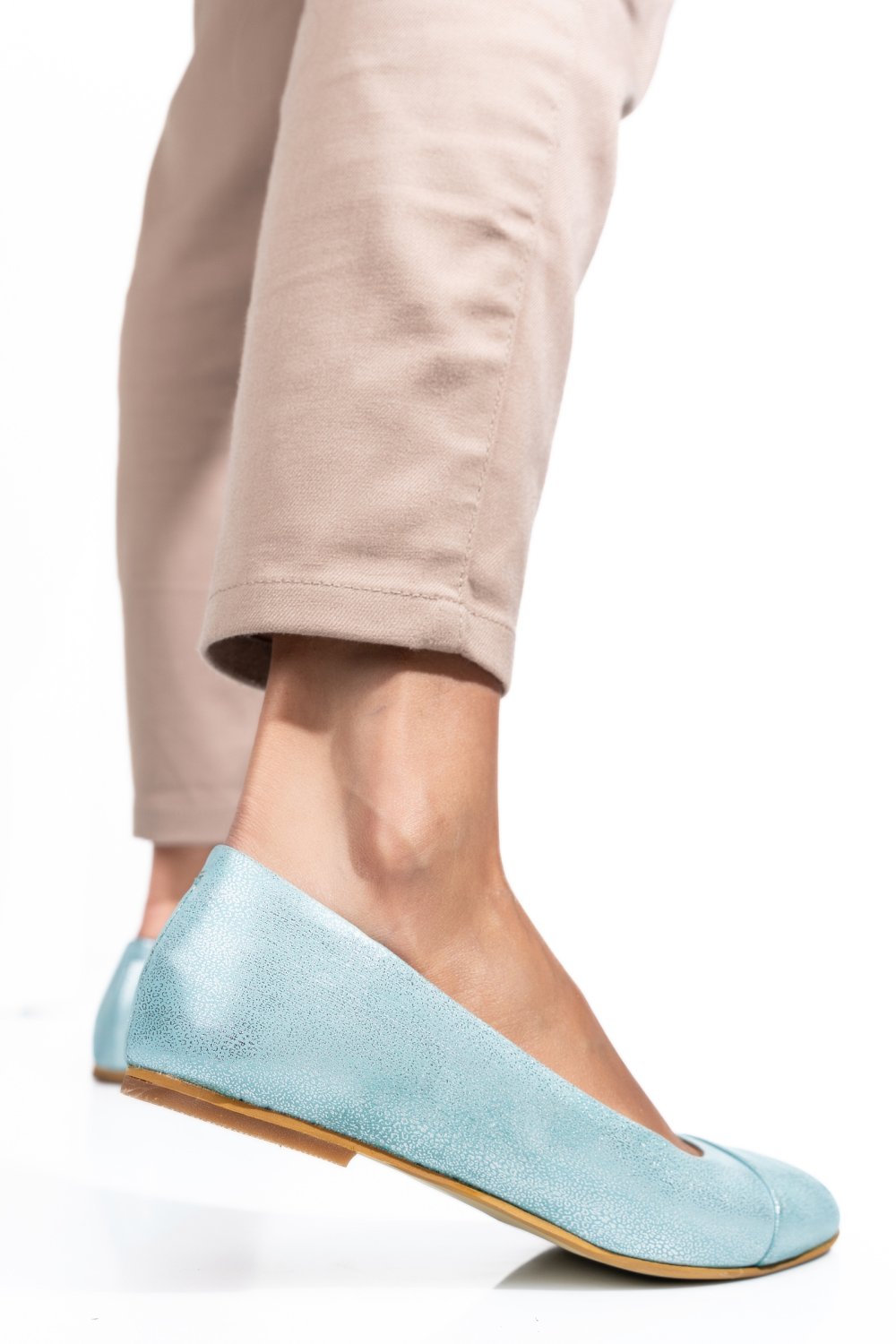 BALERINI VERDE SIDEF PIELE NATURALA 1PC06