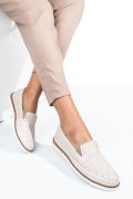 MOCASINI BEJ PIELE NATURALA 2PC36