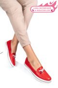 MOCASINI ROSII PIELE NATURALA 1PC07
