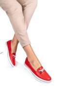 MOCASINI ROSII PIELE NATURALA 1PC07