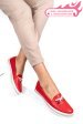Mocasini rosii piele naturala 1pc07