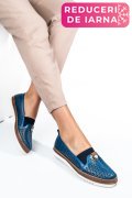 MOCASINI ALBASTRI PIELE NATURALA 1PC25