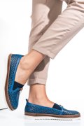 MOCASINI ALBASTRI PIELE NATURALA 1PC25