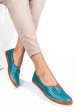 Mocasini turcoaz piele naturala 1pc26