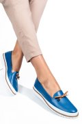 MOCASINI ALBASTRI PIELE NATURALA 1PC07