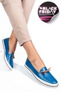 MOCASINI ALBASTRI PIELE NATURALA 1PC07