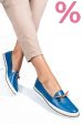 Mocasini albastri piele naturala 1pc07