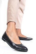 BALERINI NEGRU SIDEF PIELE NATURALA 1PC06