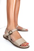 SANDALE BEJ PIELE NATURALA IPCBZ-010