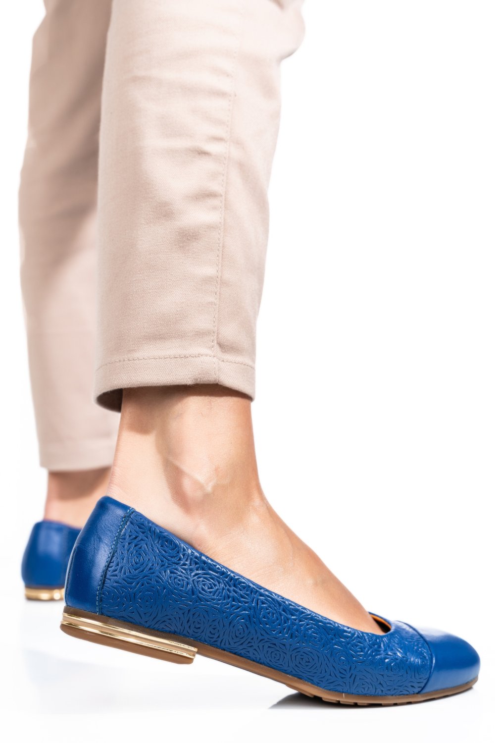 BALERINI ALBASTRI PIELE NATURALA 8PC03