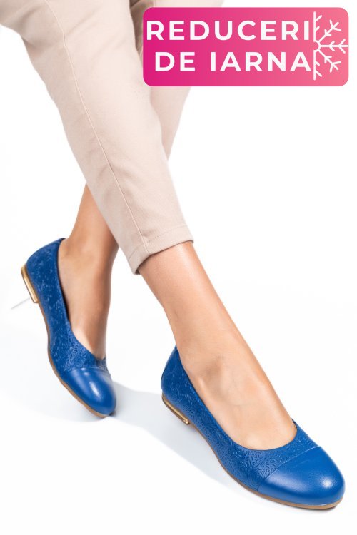 Balerini albastri piele naturala 8pc03