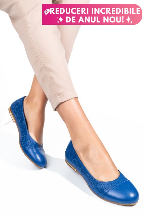 Balerini albastri piele naturala 8pc03