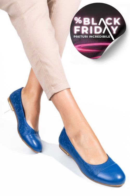 Balerini albastri piele naturala 8pc03