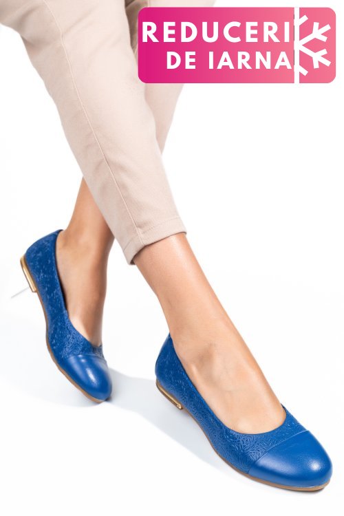 Balerini albastri piele naturala 8pc03