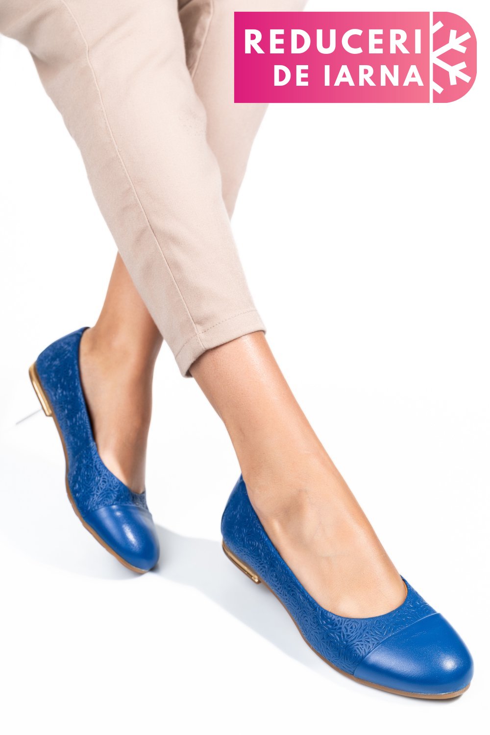 BALERINI ALBASTRI PIELE NATURALA 8PC03