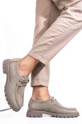 MOCASINI TAUPE PIELE NATURALA INTOARSA 4PC247