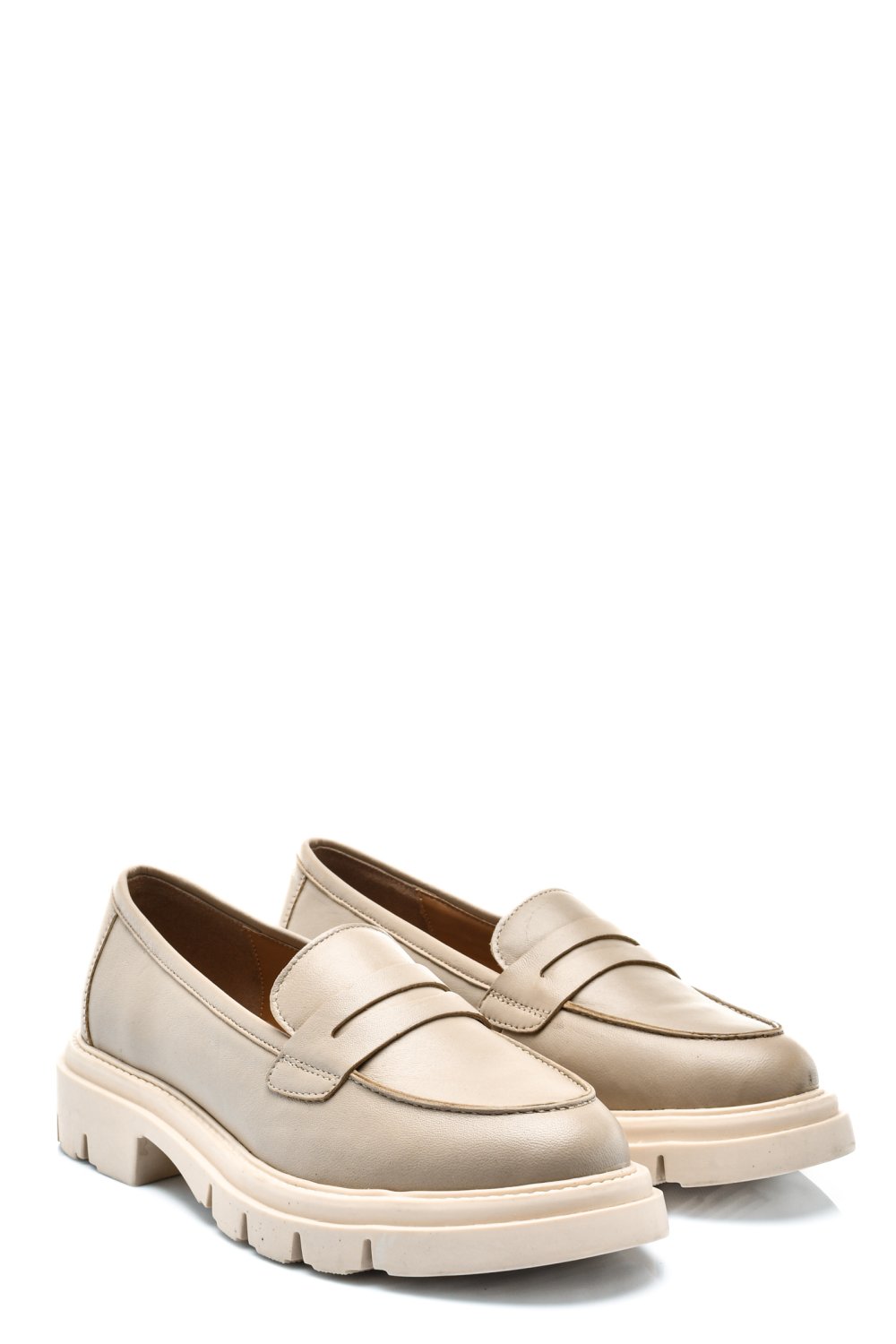 MOCASINI BEJ PIELE NATURALA 1S770042