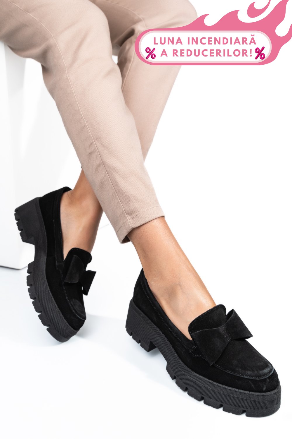 MOCASINI NEGRI PIELE NATURALA INTOARSA 2S77115