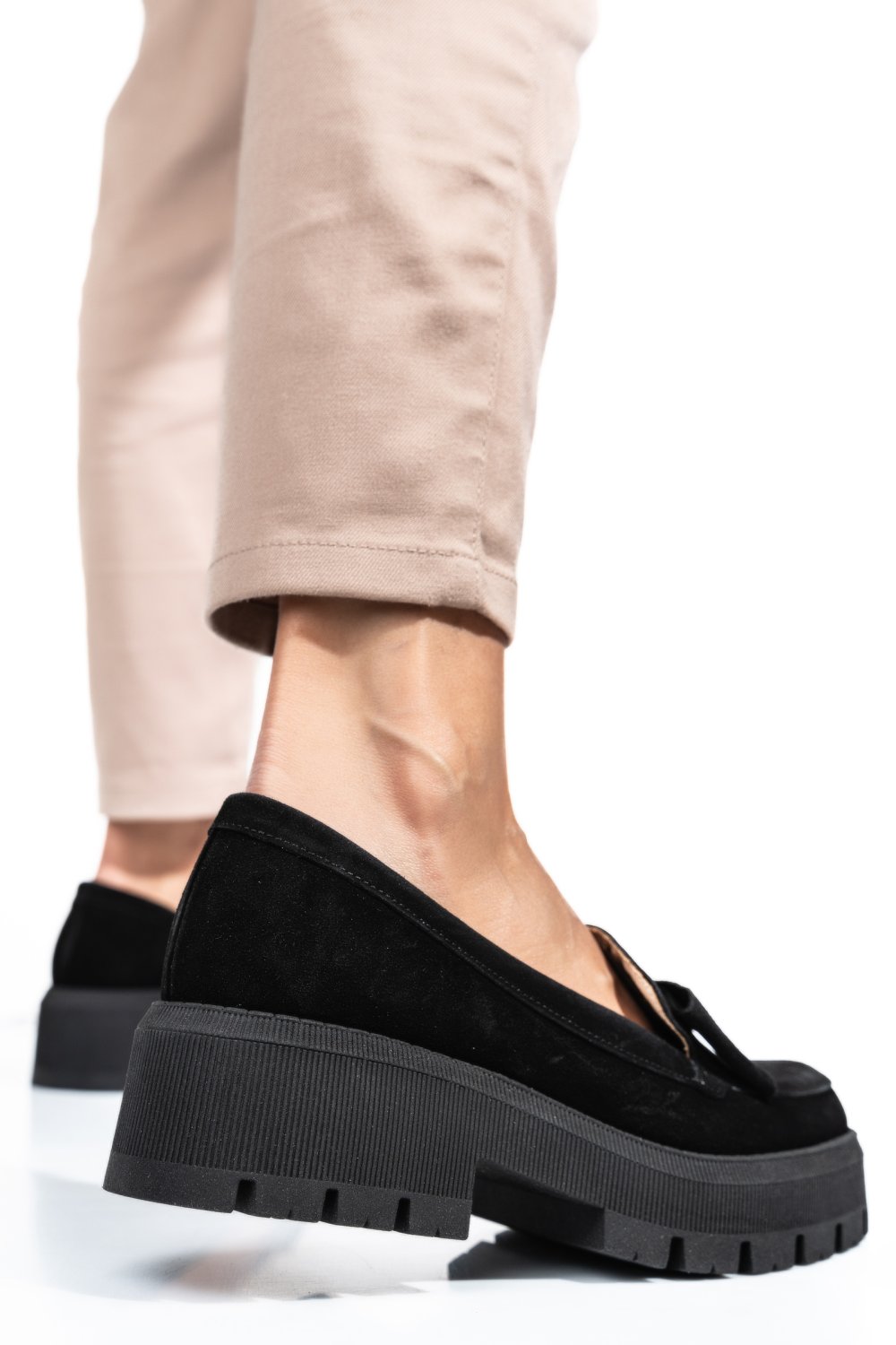 MOCASINI NEGRI PIELE NATURALA INTOARSA 2S77115