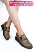 PANTOFI VERZI PIELE NATURALA 4S7747
