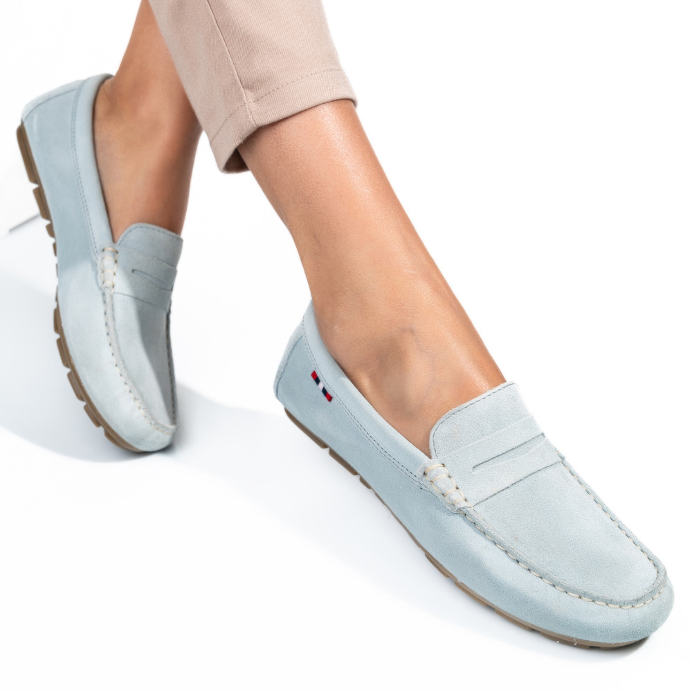 MOCASINI BLEU PIELE NATURALA INTOARSA WM424R01
