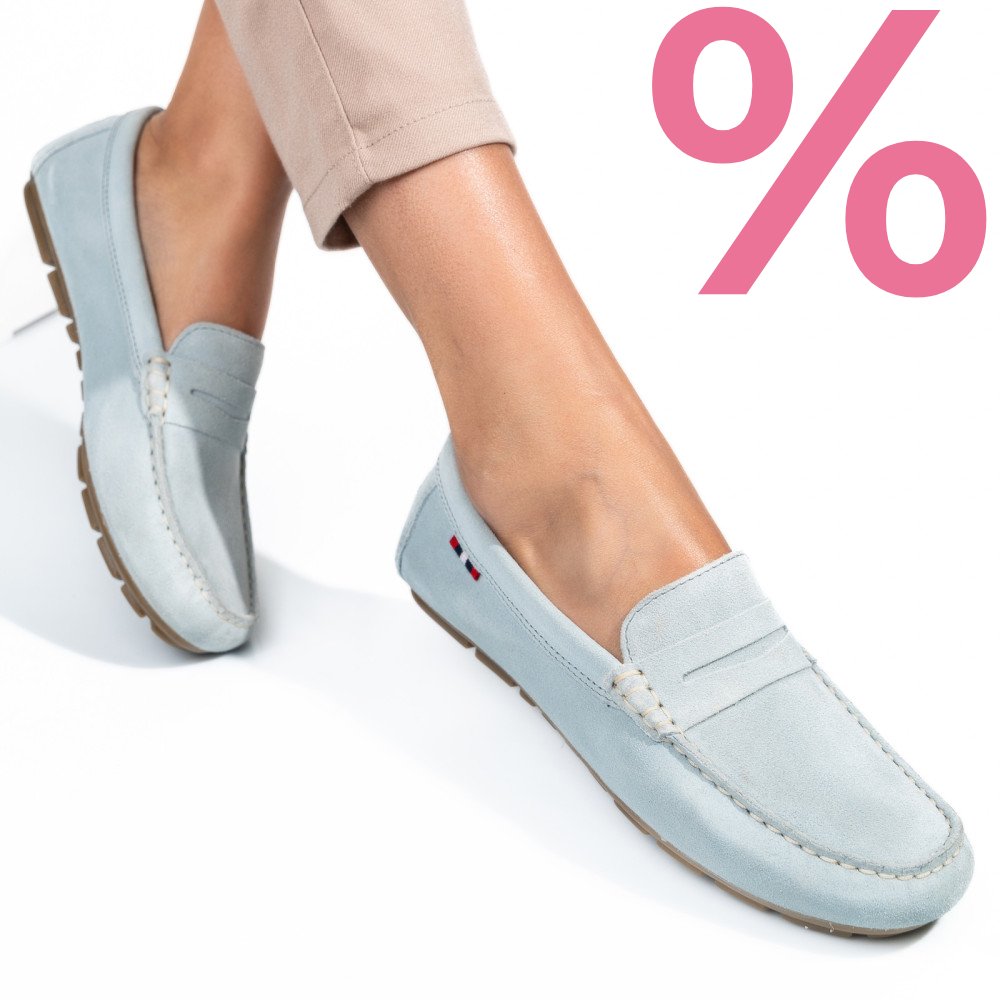 MOCASINI BLEU PIELE NATURALA INTOARSA WM424R01