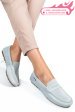 Mocasini bleu piele naturala intoarsa wm424r01