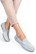 Mocasini bleu piele naturala intoarsa wm424r01