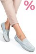 Mocasini bleu piele naturala intoarsa wm424r01