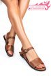Sandale maro talpa neagra piele naturala ipcbz-011