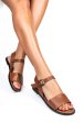Sandale maro talpa neagra piele naturala ipcbz-011