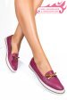 Mocasini mov piele naturala 1pc07b