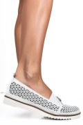 MOCASINI ALBI PIELE NATURALA 1PC25
