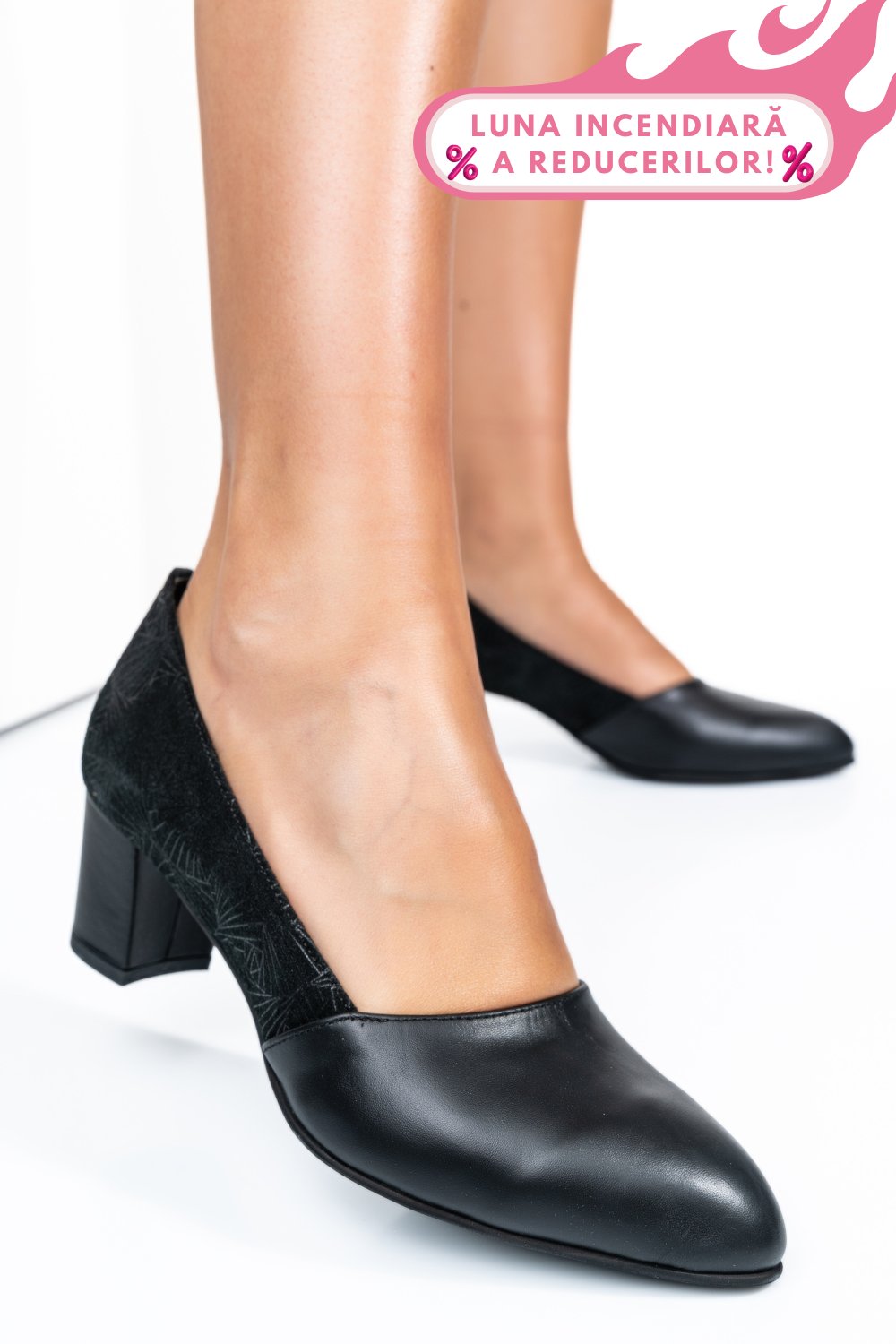 PANTOFI NEGRI PIELE NATURALA 1PC585