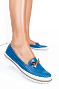 MOCASINI ALBASTRI PIELE NATURALA 1PC07B