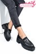 Mocasini negri piele naturala ipcbm006