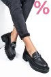 Mocasini negri piele naturala ipcbm004