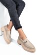 Mocasini bej piele naturala ipcbm011