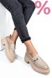 Mocasini bej piele naturala ipcbm011
