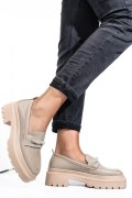 MOCASINI BEJ PIELE NATURALA IPCBM022