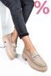 Mocasini bej piele naturala ipcbm022