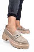 MOCASINI BEJ PIELE NATURALA IPCBM022