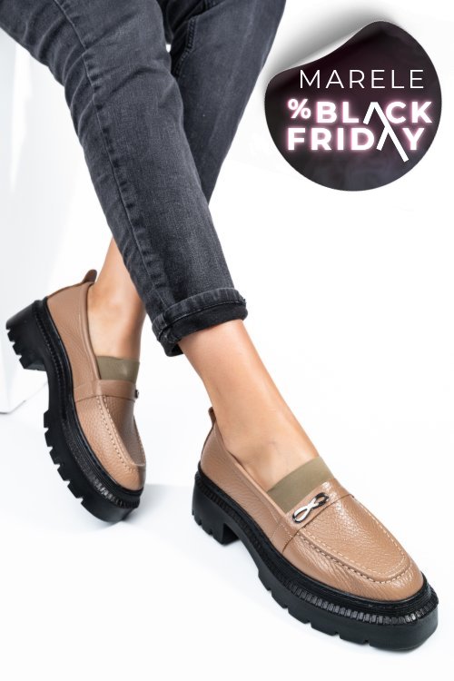 Mocasini maro piele naturala ipcbm010