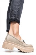 MOCASINI BEIGE PIELE NATURALA IPCBM014