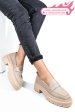 Mocasini bej piele naturala ipcbm026