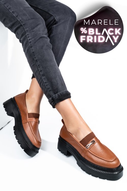 Mocasini maro piele naturala ipcbm005