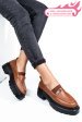 Mocasini maro piele naturala ipcbm005