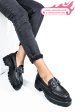 Mocasini negri piele naturala ipcbm019