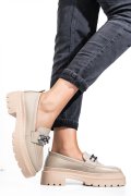 MOCASINI BEJ PIELE NATURALA IPCBM003